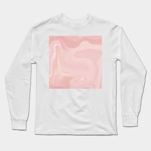 Modern Marble Pink Gold Glitter Background Long Sleeve T-Shirt